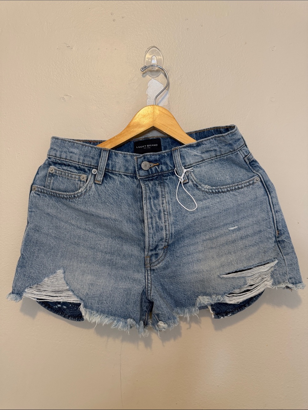 Lucky Brand Light Blue Distressed Denim Cutoff Shorts